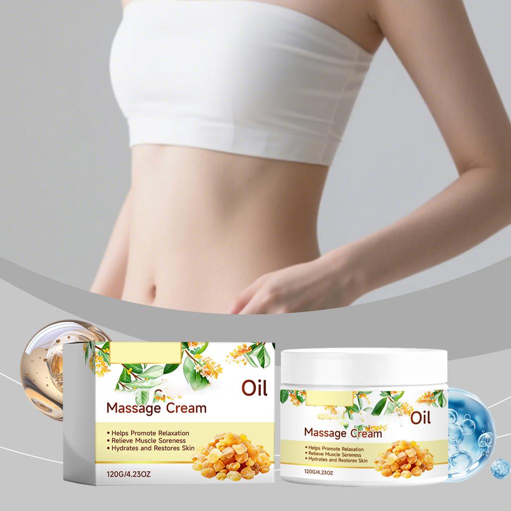 Frankincense Oil Massage Cream - Gentle Moisturizing And Hydrating For The Body Skin, Making It Smooth. Suitable For Daily Use As A Body Cream.