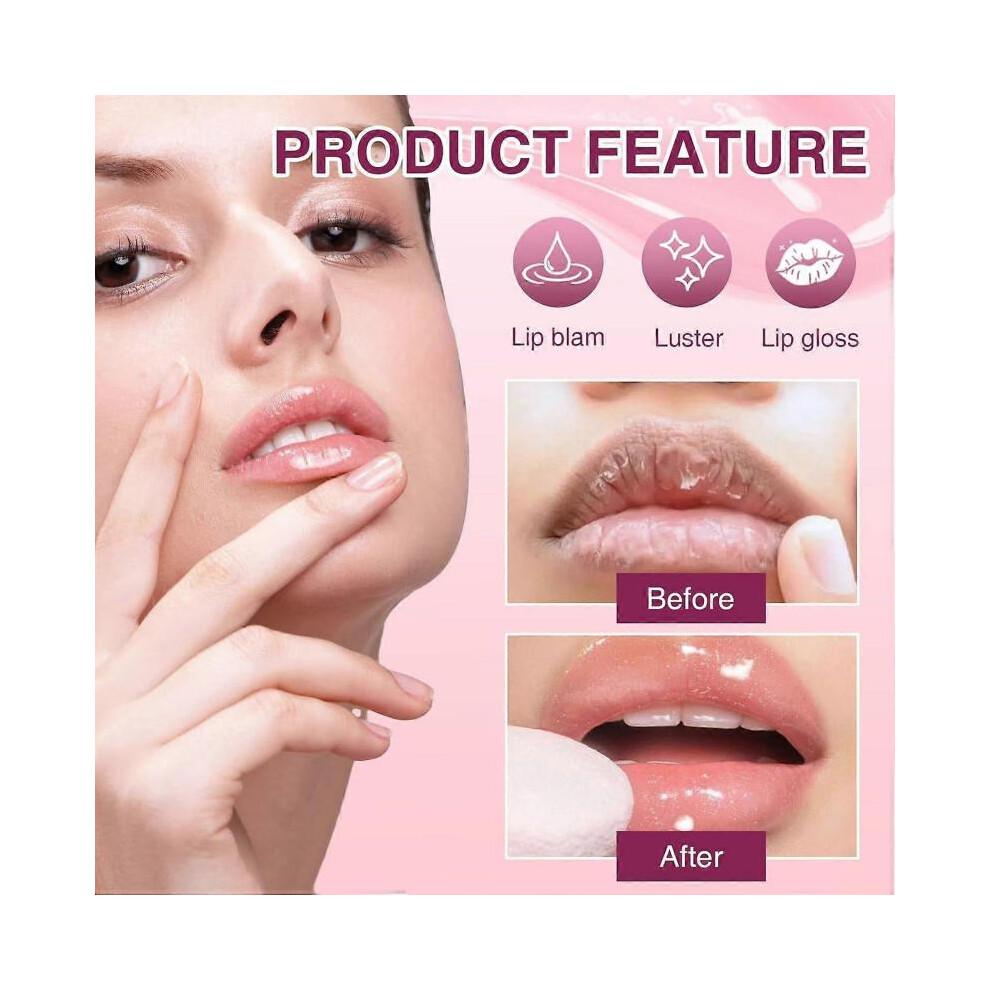4Pcs Lip Butter Balm for Dry & Chapped Lips, Tinted Lip Mask Lip Care Butter Conditioning for Instant Moisture Shine and Hydration