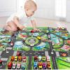 130x100cm Children Games Mat Cartoon City Traffic Map Non-Slip Playmat For KidsToddler Montessori Early Education Toys TMZ