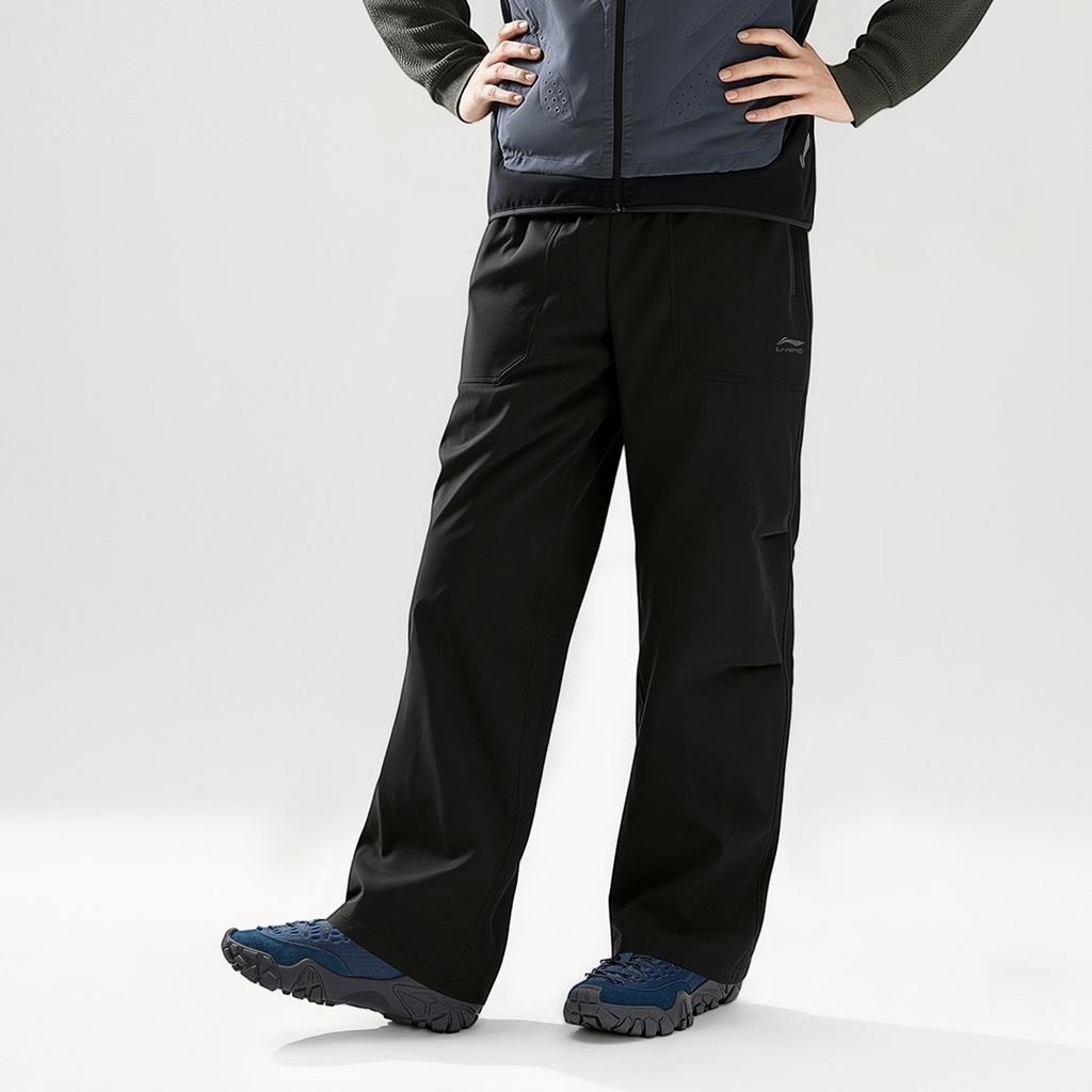 Li Ning Sports Life Collection Comfortable Minimalist Fashion Casual Versatile Soft Fleece Lined Sports Pants Men's AYKVC51-3