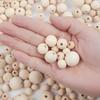 100pcs Wooden Beads for Crafts Unfinished Natural Wood Bead for Garland Macrame Jewelry Making DIY Farmhouse Decor