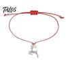 Festive Outfit Accessory for Winter Christmas Braided String Bracelet, Adjustable Handmade Bracelet with Metal Circumference Wrist Jewelry