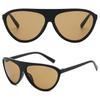 Aviator Shield Sunglasses – Trendy Oversized Black Frame UV400 Fashion Eyewear for Women & Men