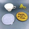 Resin Coaster Molds Round Storage Tray Mould Silicone Agate Coaster Molds Creative Faith Molds for Making DIY Craft