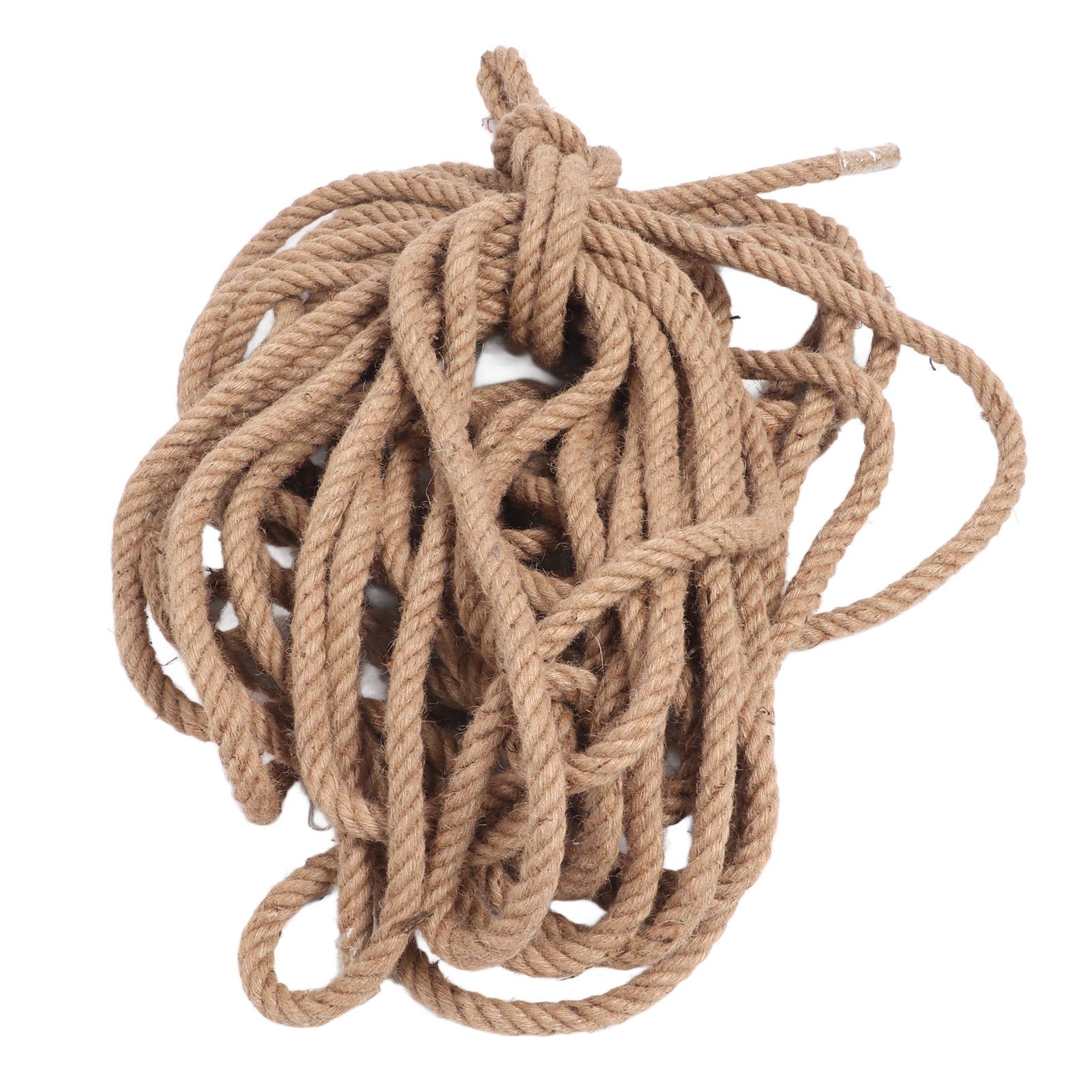 Twisted Yellow Hemp Rope Twisted Natural Thick Jute Rope Hammock Swing Boat Railing