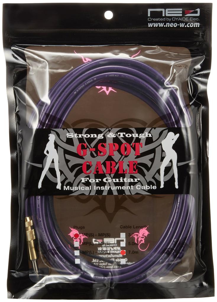 Oyaide Electric GuitarBass Cable (Straight-Straight), 7.0m, G-SPOT CABLE SS7.0