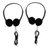 10pcs Kids Classroom Headphones Soft 3.5mm Wired Over Ear Design Adjustable Headband Headphones For Children Black