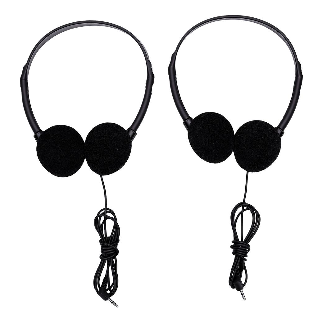 10pcs Kids Classroom Headphones Soft 3.5mm Wired Over Ear Design Adjustable Headband Headphones For Children Black