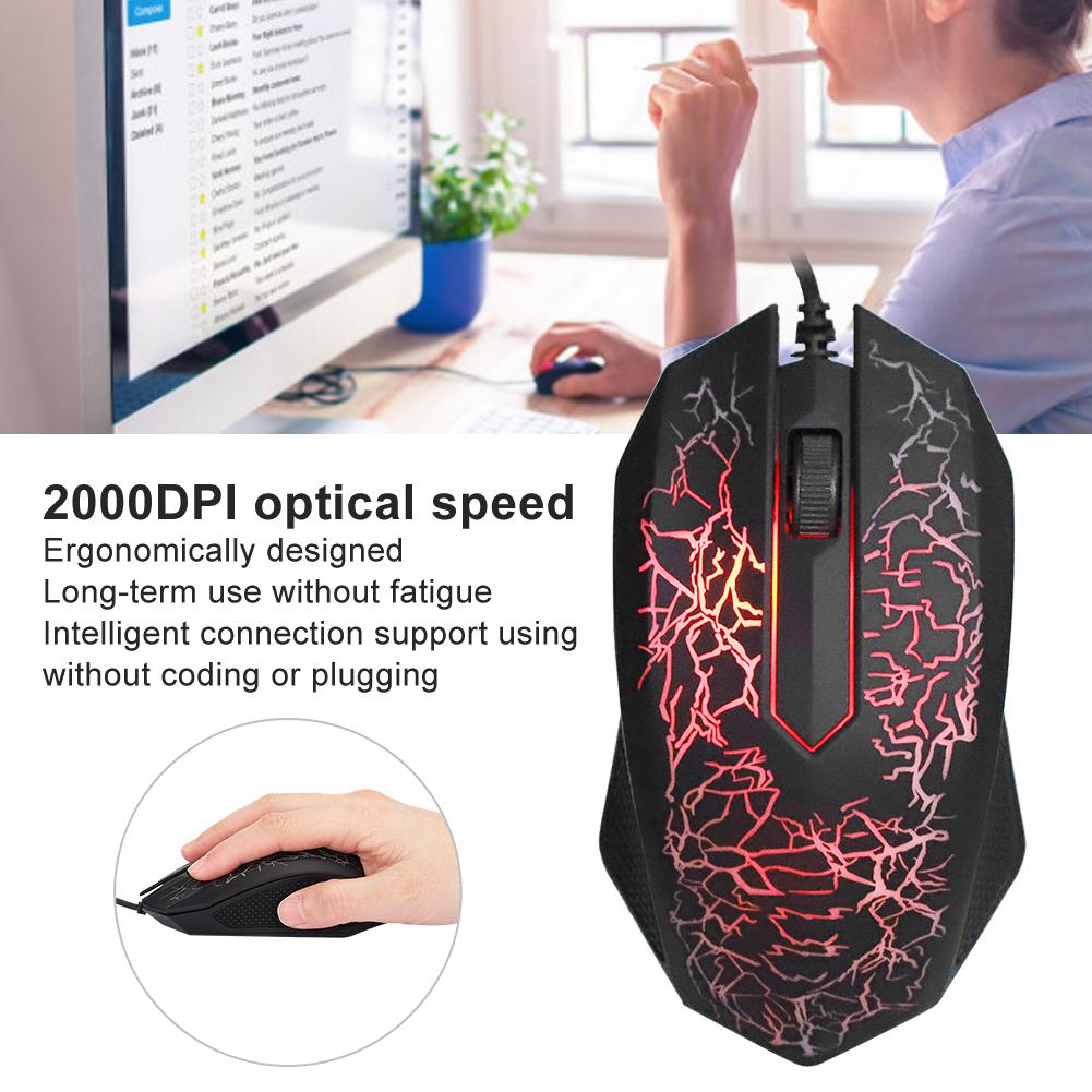 Optical Mouse Wired Professional Gaming for   Colorful Backlight Computer Mice  0