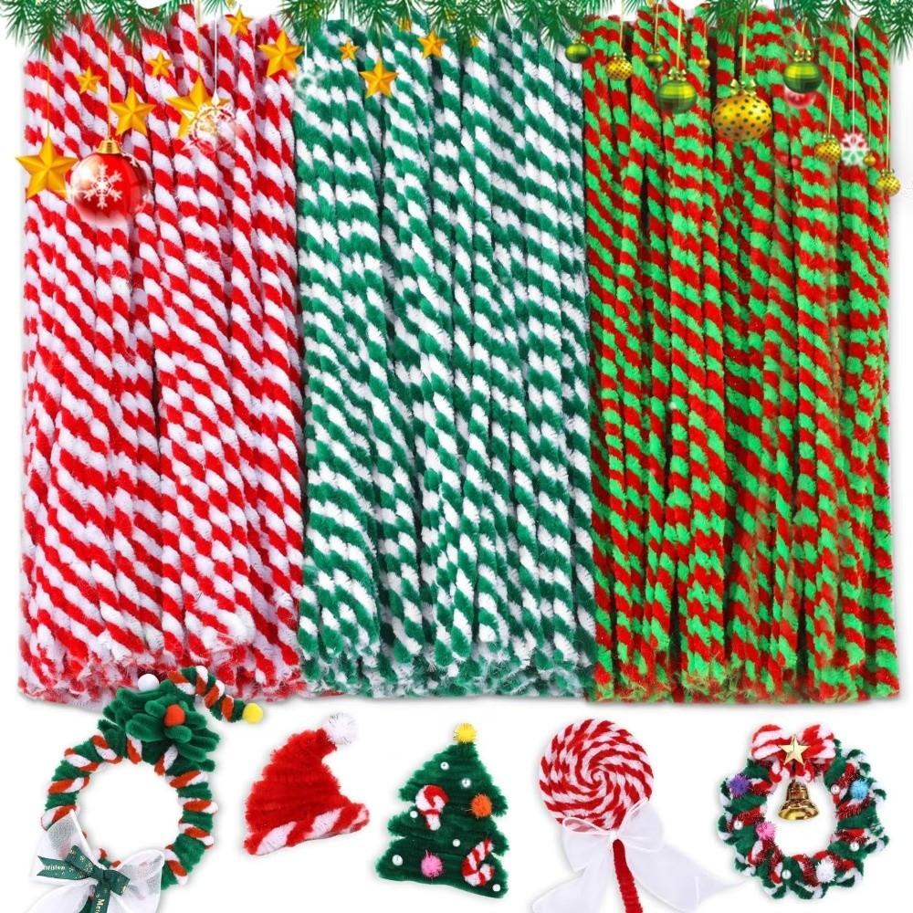50PCS New Two Color Twisting Stick DIY Handmade Strips Craft Wool Top Stick Children
