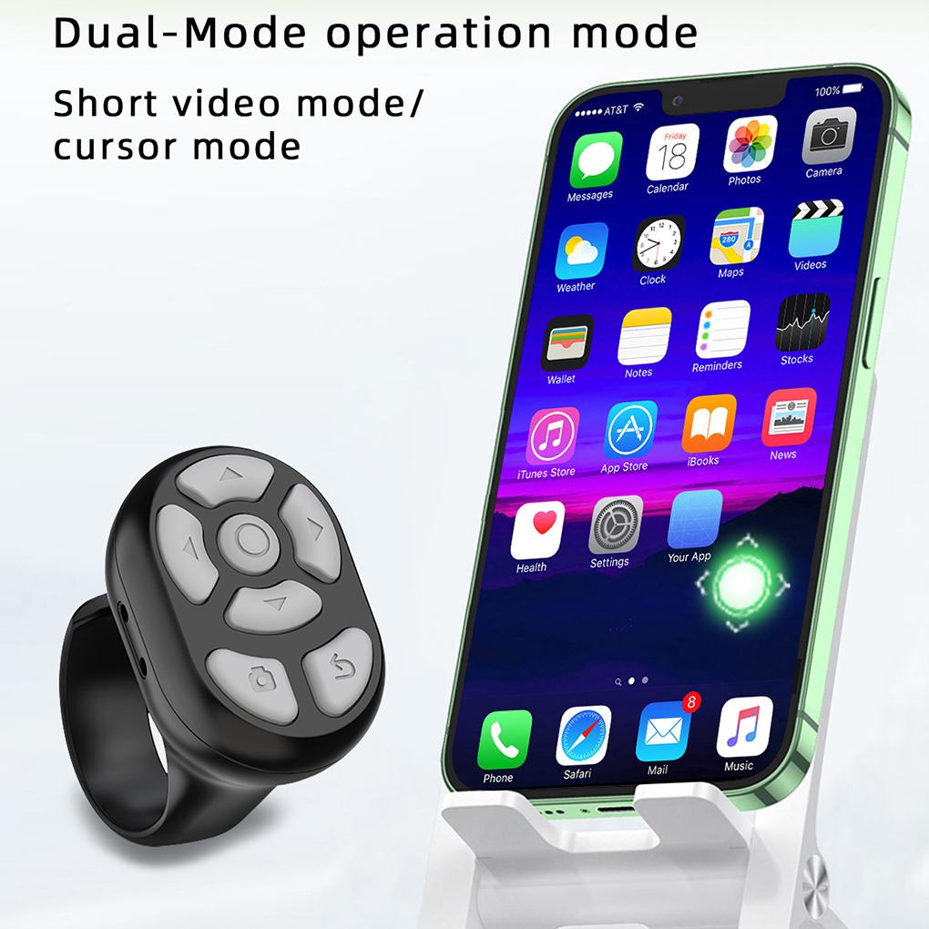 Wireless Bluetooth Ring Remote Control Fingertip Selfie Video Controller For Tik Tok Page Turner Browsing For for iOS Android