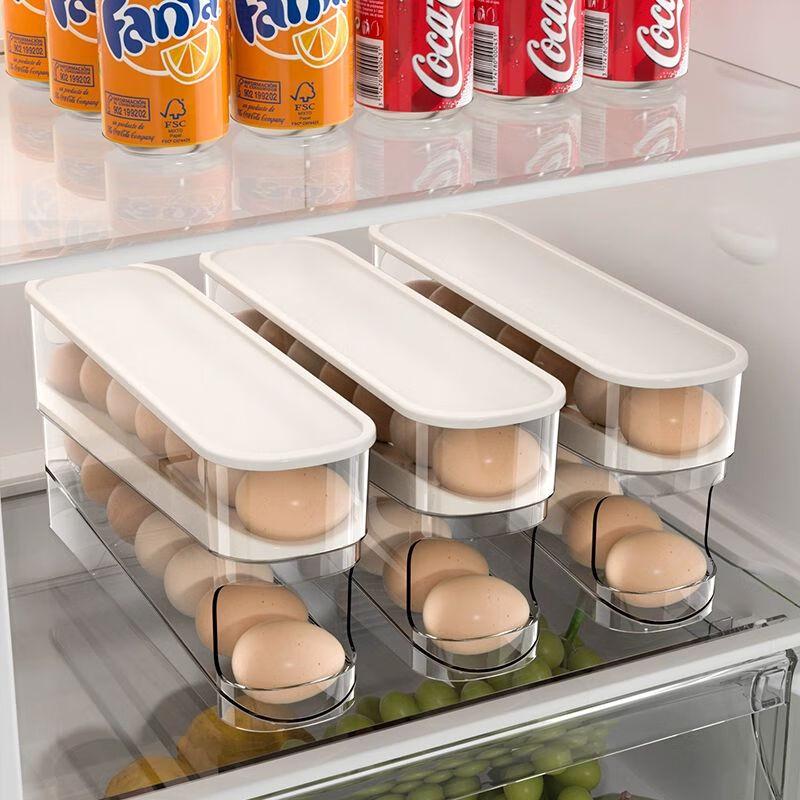 Rolling Refrigerator Egg Storage Box