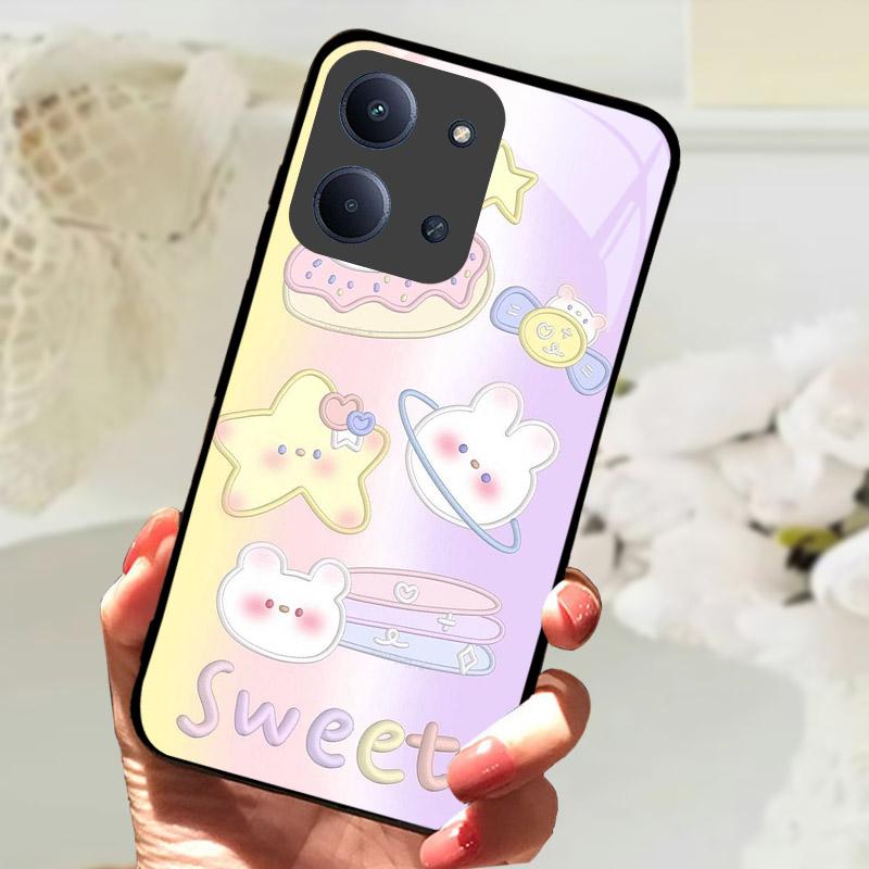 Etui Do Xiaomi Redmi 15C 4G Global Case Luksusowe Szkło Hartowane Ochrona Aparatu Tylna Pokrywa Do Redmi15C 15 C Odporne na Wstrząsy Fundas