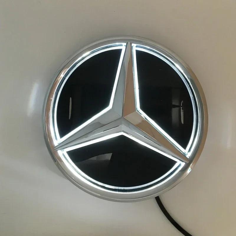 AABGY1 Fit For Mercedes Benz Chrome Silver Front Grille Mirror Star LED White Illuminated Emblems X253 W167 X167 W447 2020-2023