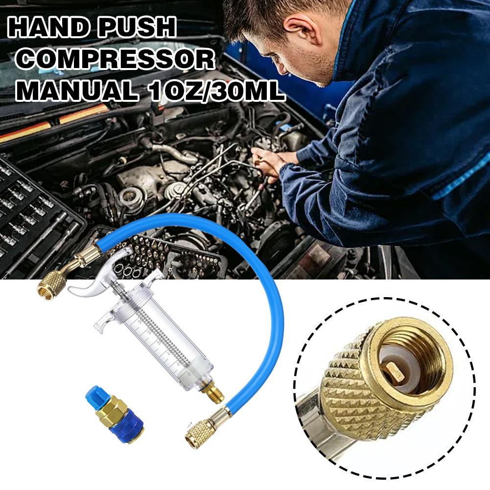 Car Engine Oil Coolant Filling Pipe A/c Oil Dye Injector Car Filling Accessories Coolant Tool Tools Refrigerants Tube Injec L6z7