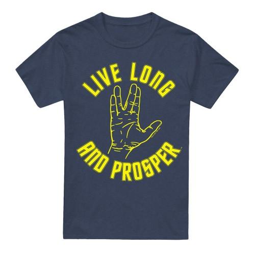 Star Trek Unisex Adult Live Long Hand T-Shirt