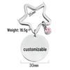 Stainless Steel Pink Diamond Round Keychain - Mother's Day Family Gift