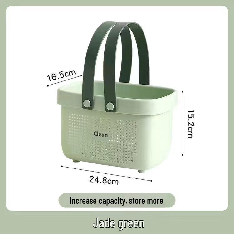Portable Shower Caddy for Dorms: Toiletries Storage Basket with Draining Design