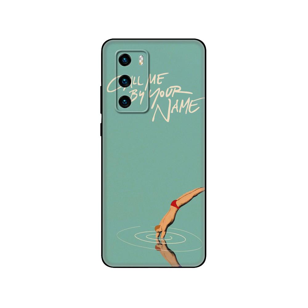 Black Tpu Case For Huawei P30 Lite P30 Pro P40 Case For Huawei P40 LITE E P Smart 2020 Case Cover Call Me by Your Name