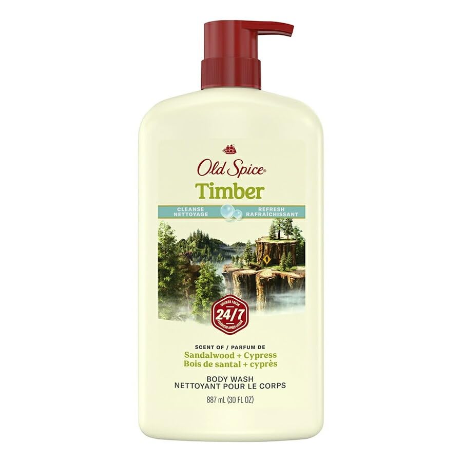 

OLD SPICE BODY WASH TIMBER 30oz887ml Body Wash Body Soap for Men, Timber Scent [Official Import] [OSS] (with Japanese label)