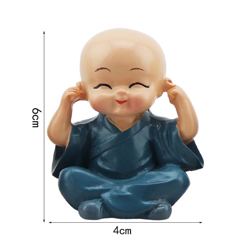 Creative Four Little Monk Buddha Car Ornaments - Cute Interior Decoration