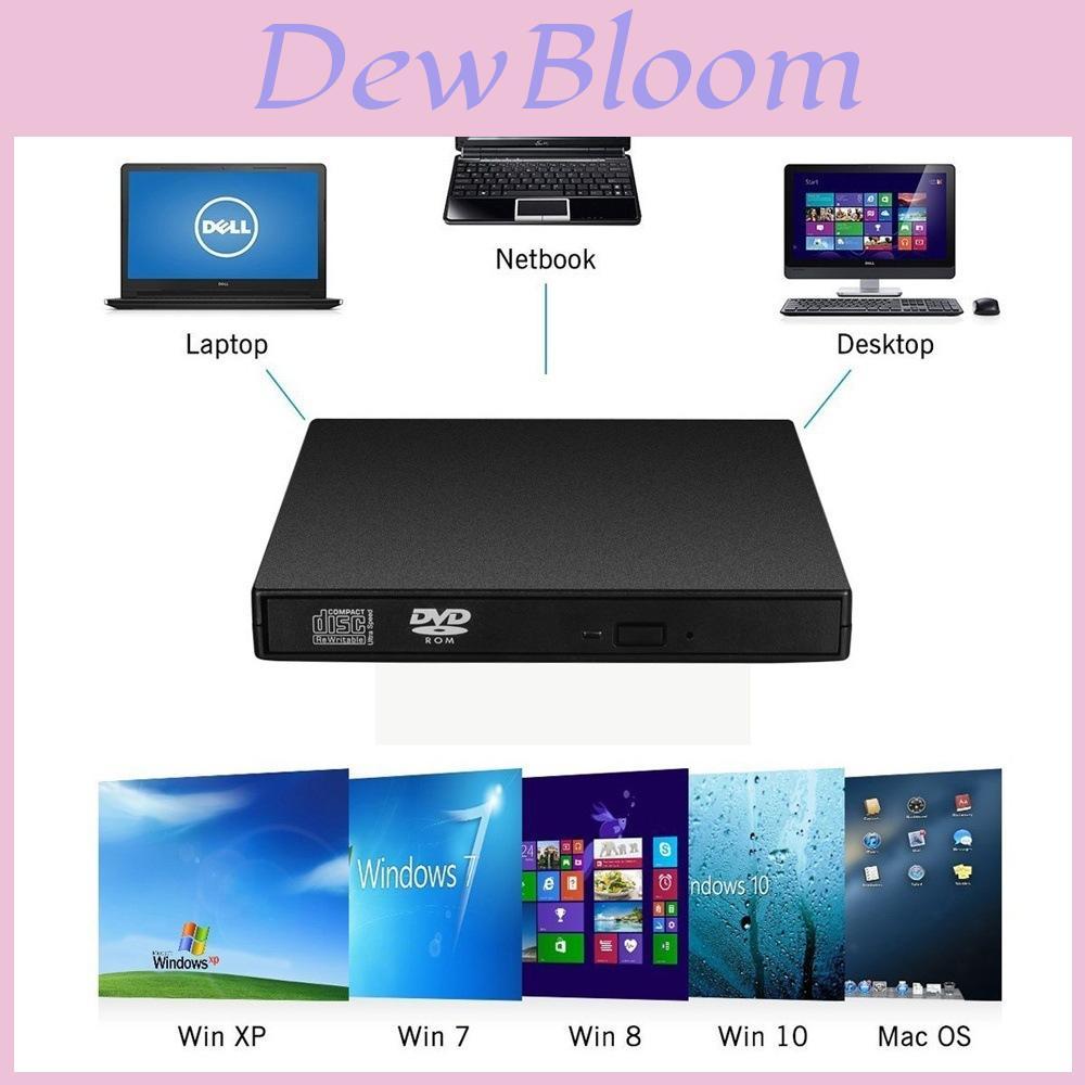 External Usb Cdrw Drive With 24x Burn Speed For Laptop Data Backup