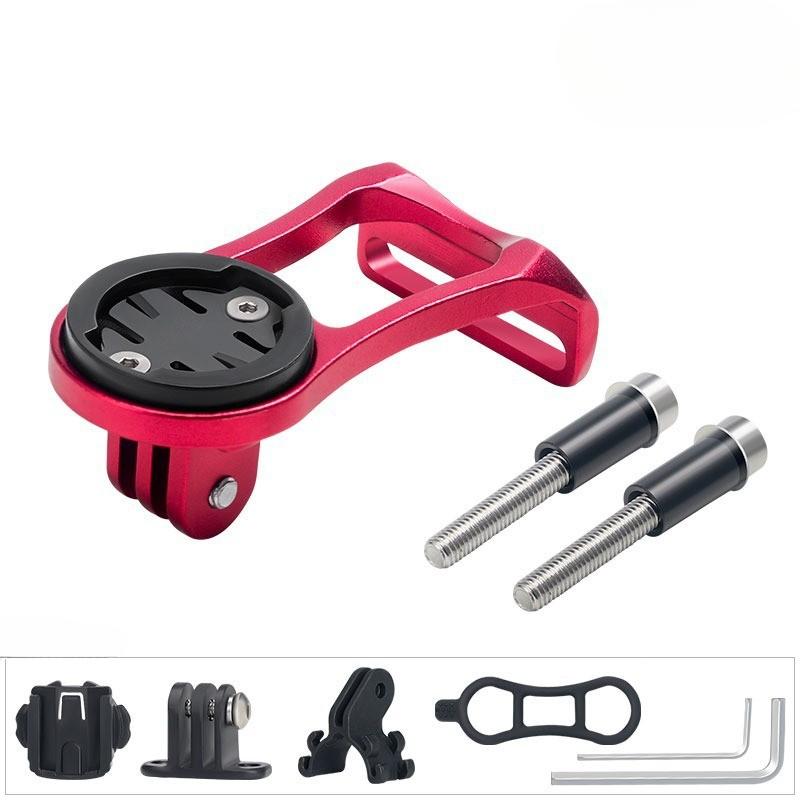 

Bicycle Stem Mount - Alloy Fiber Bracket for Garmin/Bryton/Cateye, Shockproof Headlight & Computer Holder for MTB/Road Bike червоний