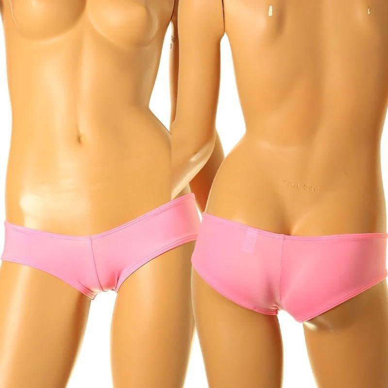 La-Pomme MFS Fabric Low-Rise Boxer Briefs Brazilian Bikini Style Hot Pants Made in Japan for Women Rose