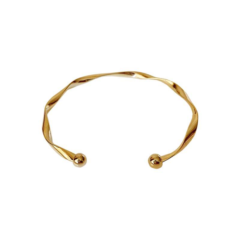 2025 Retro Open Bracelet with Celebrity-Inspired Design and Elegant Ring Detail for Women