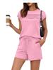 2026 Summer Women's Striped Casual Top & Solid Shorts Set - European & American Fashion