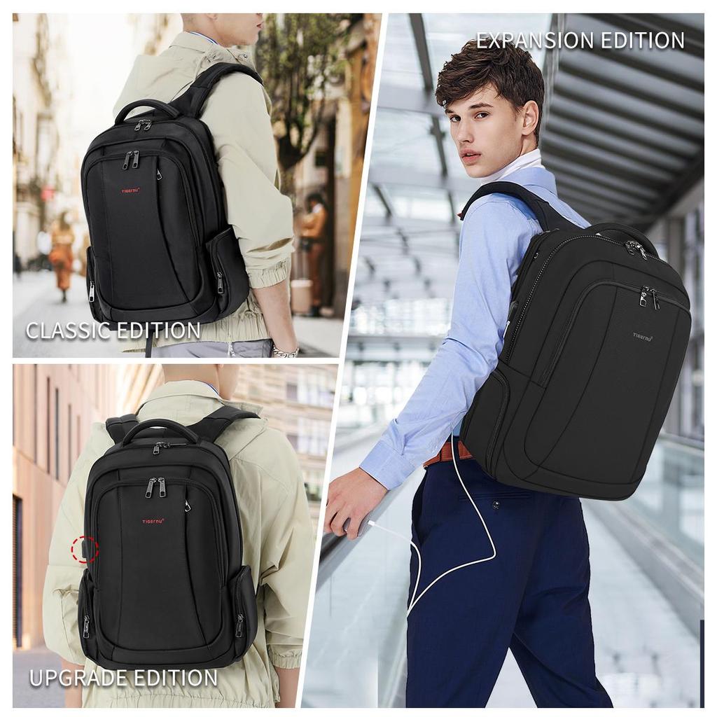 Tigernu Herren Rucksäcke Vakuumkompressions-Rucksäcke 14 15.6 17.3'' Laptop Rucksack für Herren Schulrucksack Männlich Reise Rucksäcke