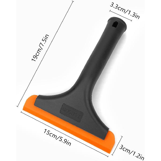 Super Flexible Silicone Squeegee, Auto Water Blade, Water Wiper, Shower Squeegee, 5.9'' Blade And 7.5'' Long Handle, For Car Windshield, Window,