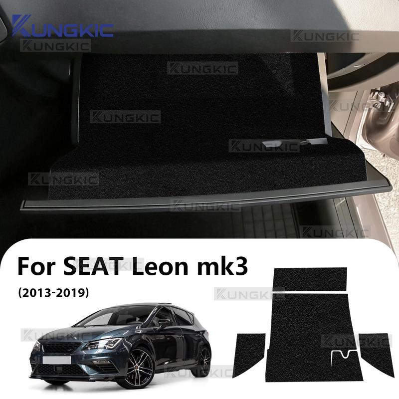 For Seat Leon MK3 2013 2014 2015 2016 2017 2018 Premium Suede Car Co-Pilot Toolbox Sticker Interior Trim Accessories