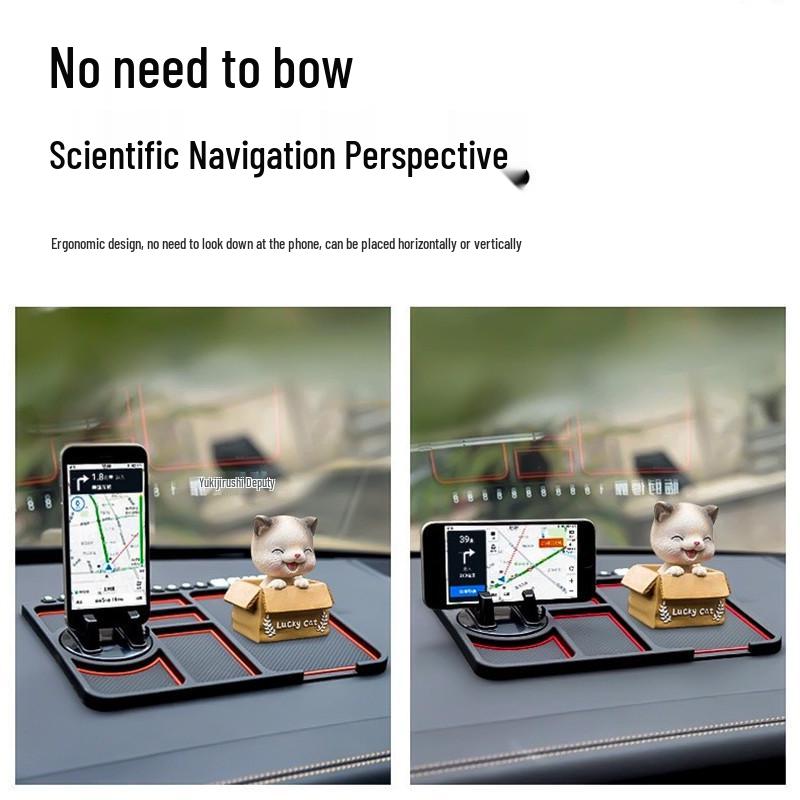 Multifunctional Non-Slip Phone Holder & Parking Plate for Car Dashboard