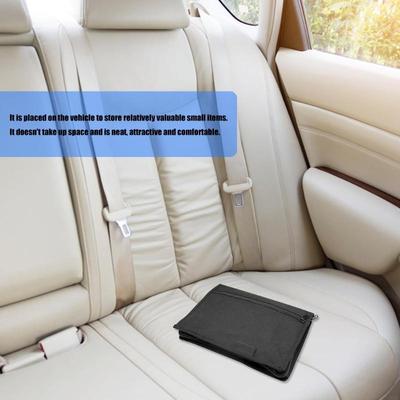 Automotive Grade Document Organiser with Multiple Compartments Tear Resistant Oxfords Bag For Vehicle Manual Storage J0MC