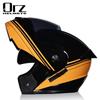 Dual Lens Flip-Up Full Face Motorcycle Helmet Men Women ABS Safety Gear Racing Street Riding