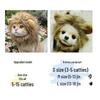 Cat & Small Dog Cute Lion Headgear with Rabbit Ears - Funny Pet Costume Accessories