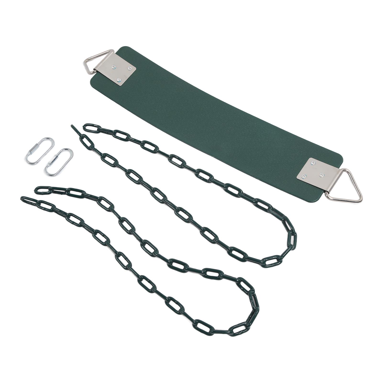 

Качели из мягкой доски EVA для улицы с покрытыми цепями темно-зеленого цвета, легко устанавливаются, выдерживают нагрузку до 440,9 фунтов, прочные