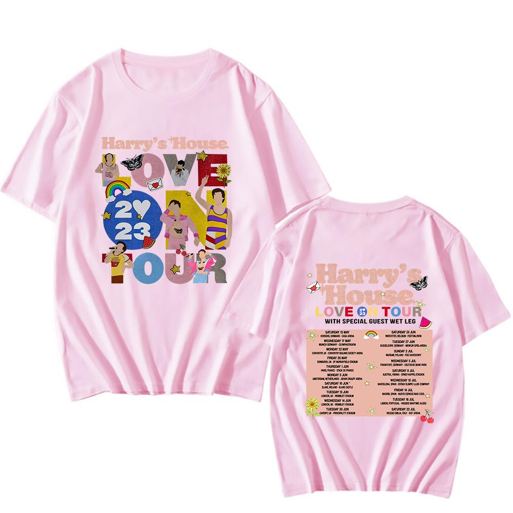 2026 Harrys House Love on Tour T Shirt Cotton Tshirt for Men Letter Print Tees Summer ONeck Loose Tops Unisex Casual Tshirt