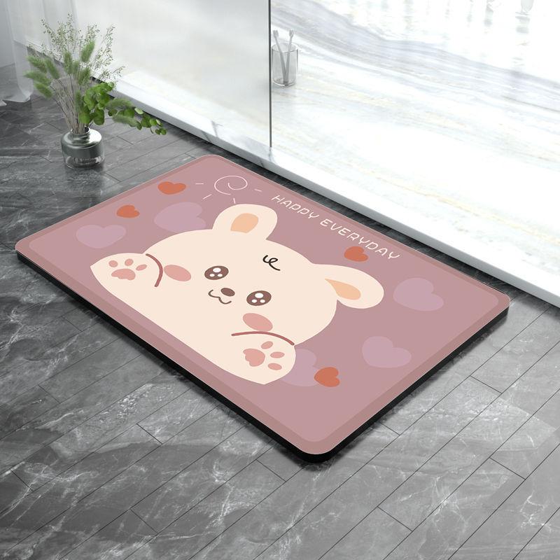 

Diatom mud anti slip floor mat, absorbent bathroom entrance mat, quick drying floor mat for bathroom entrance mat 40X60cm 15.7X23.6in