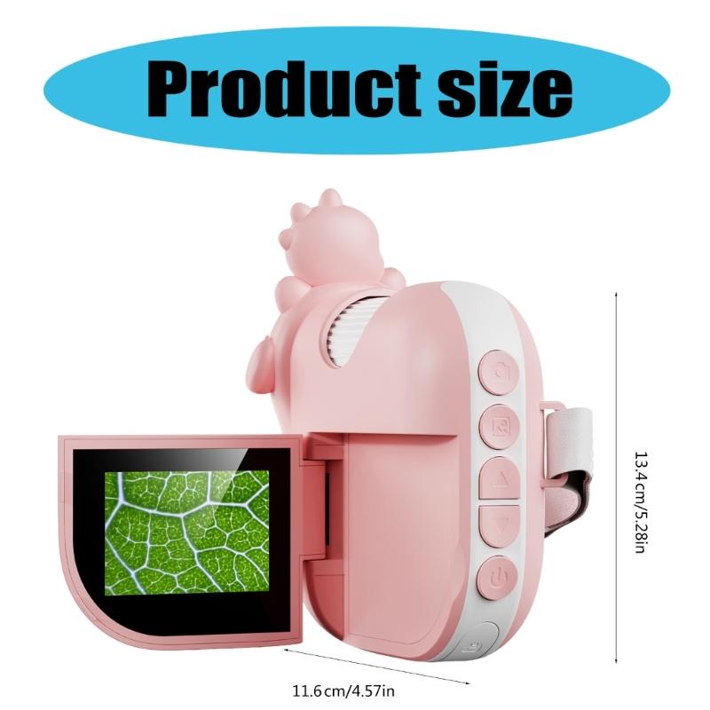 Handheld Kids Microscope 1000X Magnification Camera with LED Light and LCD Display Telescope Perfect for Explorers