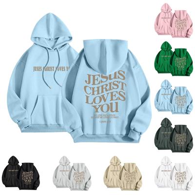 Women's Casual Fashion Outfit Sweatsuit  Printed Long Sleeved  Casual Hooded Sweatshirt
