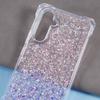 For Samsung Galaxy S24+ Cover Gradient Shockproof TPU+Acrylic Cell Phone Case with Carrying Strap