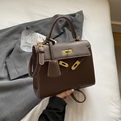 Popular Fashion Handbag Spring and Summer New Simple Messenger Bag Texture Lock Shoulder Bag