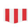 Red and White Striped Awning Valance 3 m