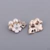 10 Assorted Pearl Rhinestone Flower Buttons for DIY Jewelry Crafts - Elegant Embellishments