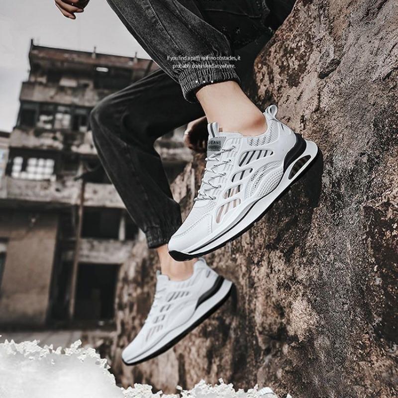 Fashion Summer Men Sneakers Mesh Breathable Air Cushion Running Sports Shoes Tennis Shoe Lightweight Non Slip Train Shoe Tenis Masculino