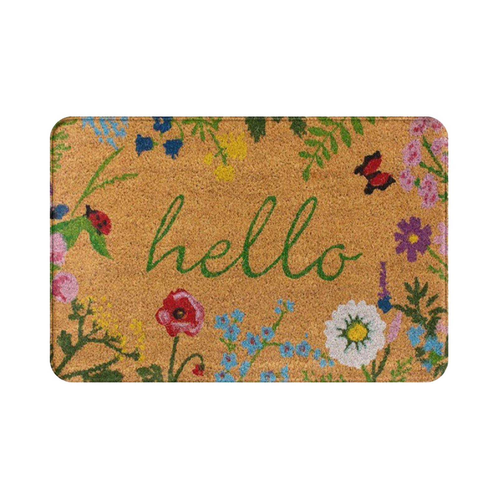 

Spring Door Mat For Front Door Coir Welcome Mat With - Backing Indoor & Outdoor Use, Floral Spring Doormat For Outdoor One Size