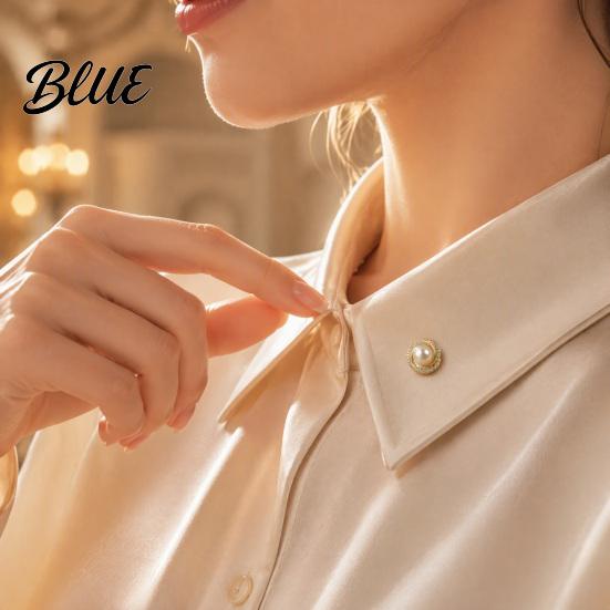 No Sew Safety Button Faux Pearl Magnetic Pin Non Puncture Brooch for Scarf Shirts Sweater Reusable Clothing Decorative