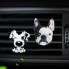 Bonito cão estilo acrílico purificador de ar condicionado saída de ventilação decoração perfume clipe fragrância interior do carro cheiro